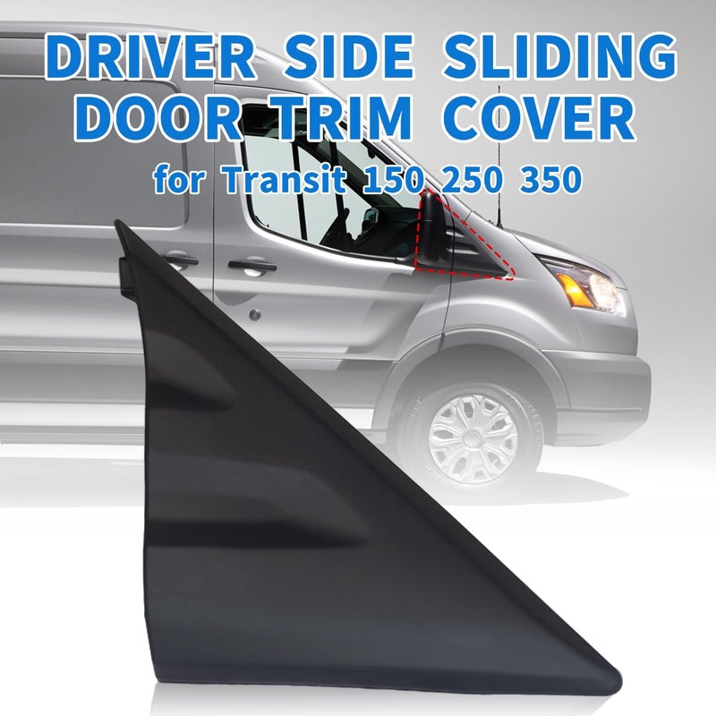 Spwrney Upper Fender Molding for Transit 150 250 350 HD 2015-2021, A Pillar Mirror Corner Cover Trim Accessories, Black, Passenger Right Side, 1PC - Image 3